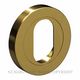 OVAL CYLINDER ESCUTCHEONS SATIN BRASS