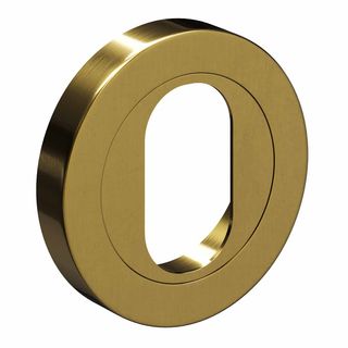 OVAL CYLINDER ESCUTCHEONS SATIN BRASS