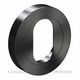 OVAL CYLINDER ESCUTCHEONS SATIN BLACK CHROME