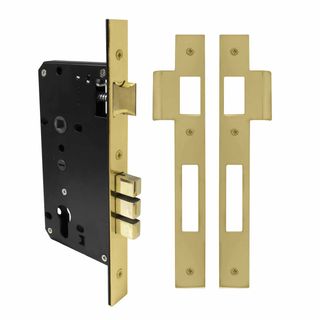 RESIDENTIAL MORTICE LOCKS UNLACQUERED BRASS