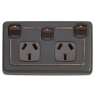 POWER SOCKET ANTIQUE COPPER