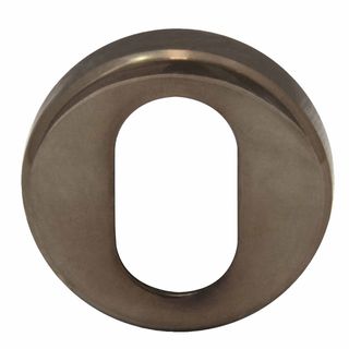 OVAL CYLINDER ESCUTCHEONS NATURAL BRONZE