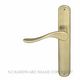 LEVER ON PLATE UNLACQUERED SATIN BRASS