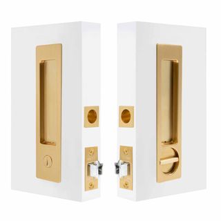 SLIDING DOOR LOCKS MATT SATIN BRASS