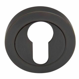 EURO CYLINDER ESCUTCHEONS DARK ROMAN BRASS