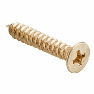 WOOD SCREWS SATIN BRASS