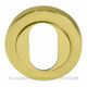 OVAL CYLINDER ESCUTCHEONS UNLACQUERED BRASS