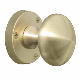 KNOB ON ROSE UNLACQUERED SATIN BRASS