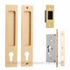 SLIDING DOOR LOCKSETS BRUSHED BRASS