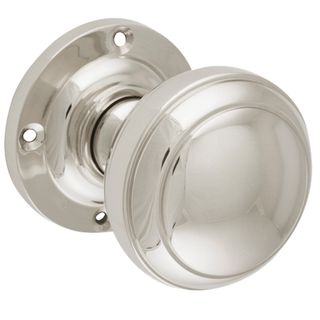 KNOB ON ROSE POLISHED NICKEL