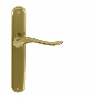 LEVER ON PLATE UNLACQUERED BRASS