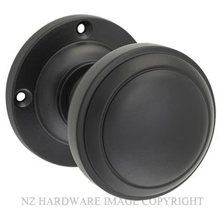 TRADCO MILTON 6453 KNOB ON ROSE MATT BLACK