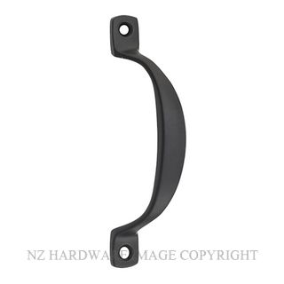 TRADCO 9654 BLK OFFSET HANDLE 100MM MATT BLACK