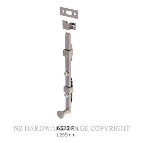 TRADCO 6523 PN PANIC BOLT 250MM POLISHED NICKEL