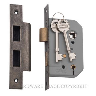 TRADCO 6152 RN 5 LEVER LOCK RUMBLED NICKEL