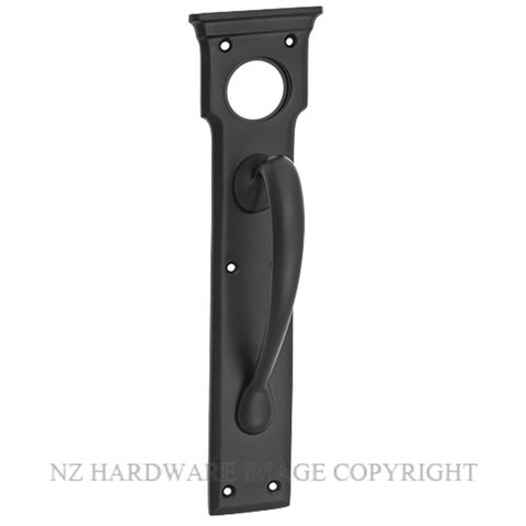 TRADCO 9670 BLK PULL HANDLE - CYL HOLE 255X70MM MATT BLACK