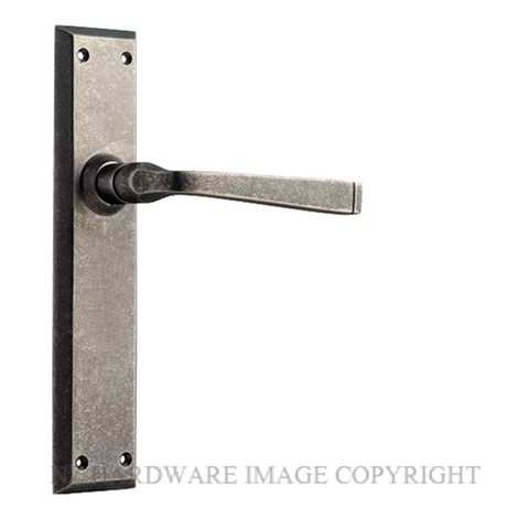 TRADCO 6354 - 6355 MENTON LEVER ON PLATE RUMBLED NICKEL
