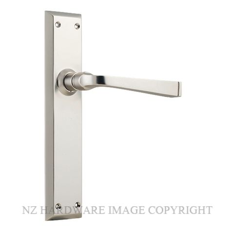 TRADCO 6557 - 6558 MENTON LEVER ON PLATE SATIN NICKEL