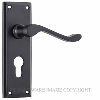 TRADCO 9618E BLK CAMDEN LEVER EURO MATT BLACK