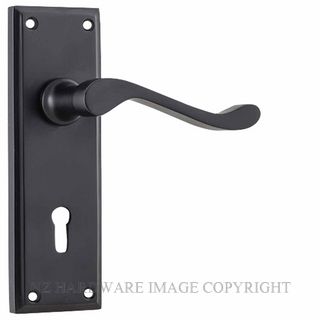 TRADCO 9619 BLK CAMDEN LEVER LOCK MATT BLACK