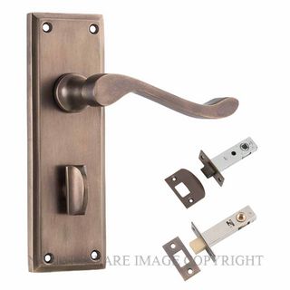TRADCO 9709P AB CAMDEN LEVER PRIVACY KIT ANTIQUE BRASS