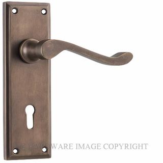 TRADCO 9710 AB CAMDEN LEVER LOCK ANTIQUE BRASS