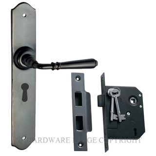 TRADCO 0747 AC REIMS LEVER LOCK KIT ANTIQUE COPPER