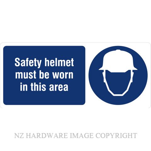 DENEEFE BA2 SAFETY HELMET MUST BE WORN IN THIS AREA PVC