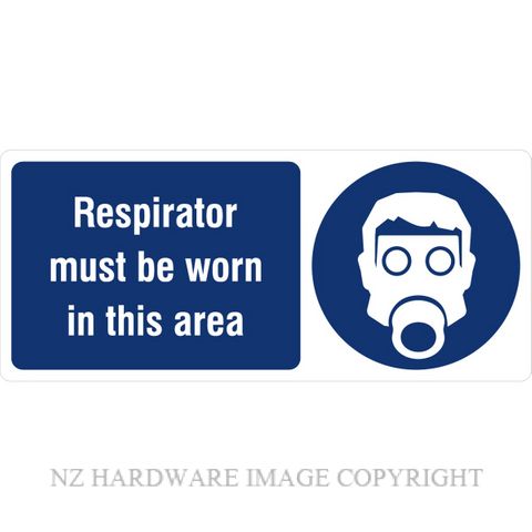 DENEEFE BA3 RESPIRATOR MUST BE WORN IN THIS AREA PVC