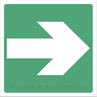 MARKIT GRAPHICS INT115 ARROW SYMBOL 130X130MM WHITE ON GREEN