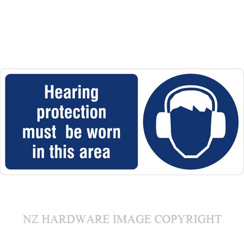 DENEEFE BA1 HEARING PROTECTION MUST BE WORN IN THIS AREA PVC