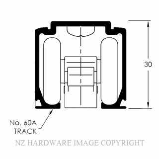 BRIO 60A-20 TRACK ALUMINIUM 2000MM MILL FINISH