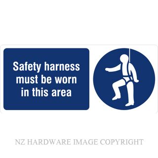 DENEEFE BA8 SAFETY HARNESS BUT BE WORN IN THIS AREA PVC