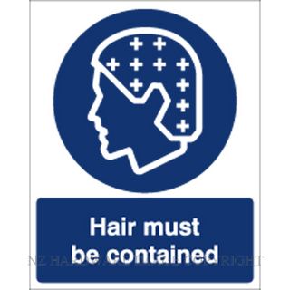 DENEEFE DNB213 HAIR MUST BE CONTAINED 240X300MM PVC