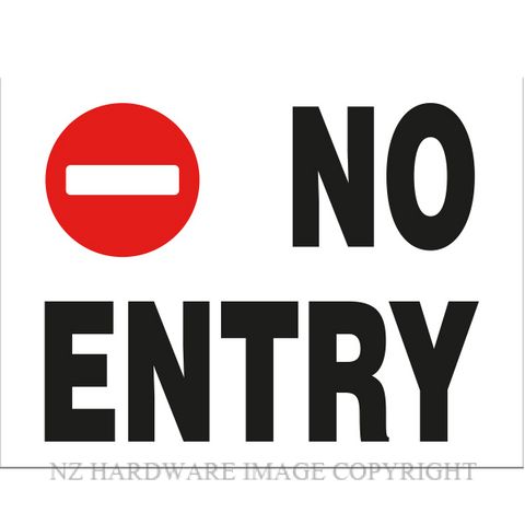 MARKIT GRAPHICS VBS466 NO ENTRY BLACK/RED ON WHITE