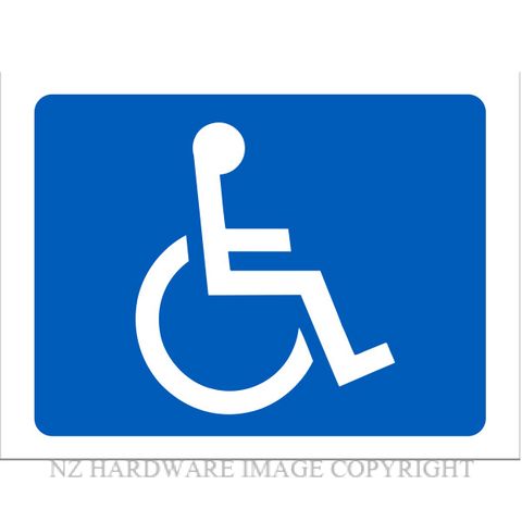 MARKIT GRAPHICS VBS467 WHEELCHAIR SYMBOL WHITE ON BLUE