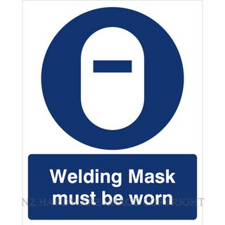 DENEEFE DNB218L WELDING MASK MUST BE WORN 480X600MM PVC