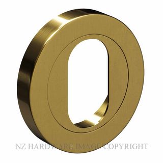 LEGGE 6008 OVAL CYLINDER ESCUTCHEON SATIN BRASS UNLACQUERED