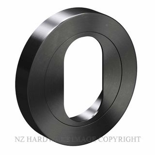 LEGGE 6008 OVAL CYLINDER ESCUTCHEON SATIN BLACK CHROME