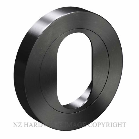 LEGGE 6008 OVAL CYLINDER ESCUTCHEON SATIN BLACK CHROME