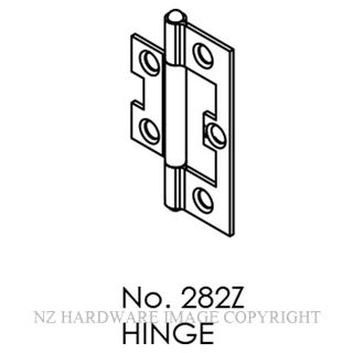 BRIO 282Z HINGE 65X38MM WITH SCREWS STEEL ZINC PLATED