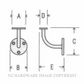 DW 1032 PB HANDRAIL BRACKETS POLISHED BRASS