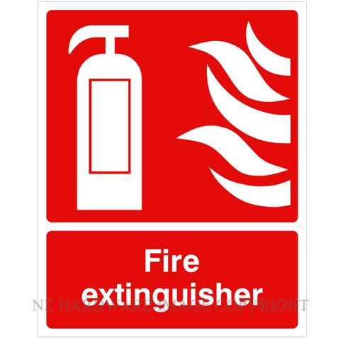 DENEEFE DNR107 FIRE EXTINGUISHER 240X300MM PVC