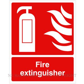 DENEEFE DNR107 FIRE EXTINGUISHER 240X300MM PVC