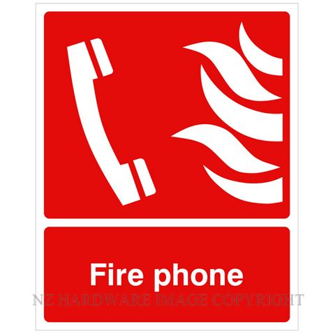 DENEEFE DNR108 FIRE PHONE LOCATION ID 240X300MM PVC