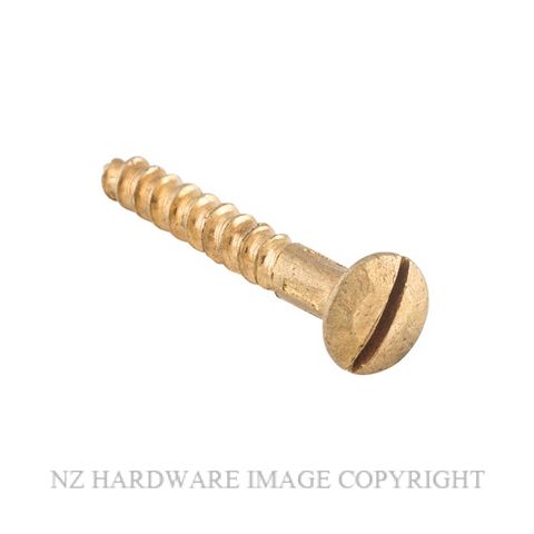 TRADCO SCPB19 - SCPB25 SLOT HEAD SCREWS POLISHED BRASS