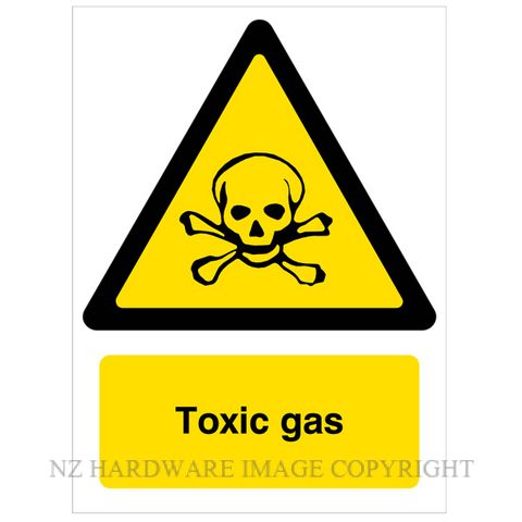 DENEEFE DNY302 TOXIC GAS 280X380MM PVC