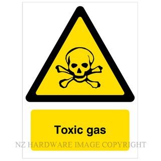 DENEEFE DNY302 TOXIC GAS 280X380MM PVC