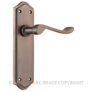 TRADCO 9707 AB HENLEY LEVER LATCH FG ANTIQUE BRASS