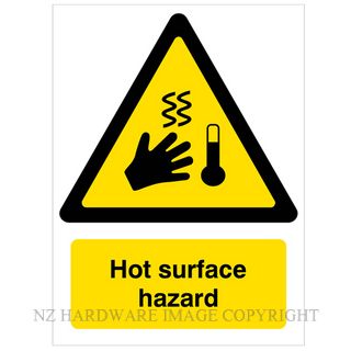 DENEEFE DNY320 HOT SURFACE HAZARD 280X380MM PVC